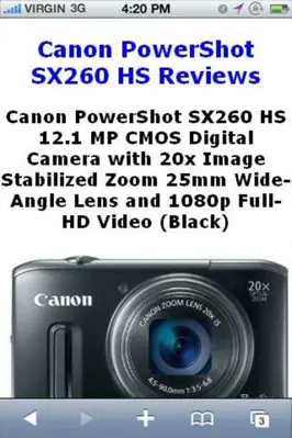 SX260 Digital Camera Reviews android App screenshot 1